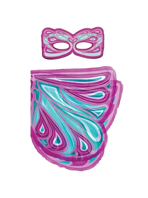 Purple Fortune Fairy Dress Up Wings & Mask